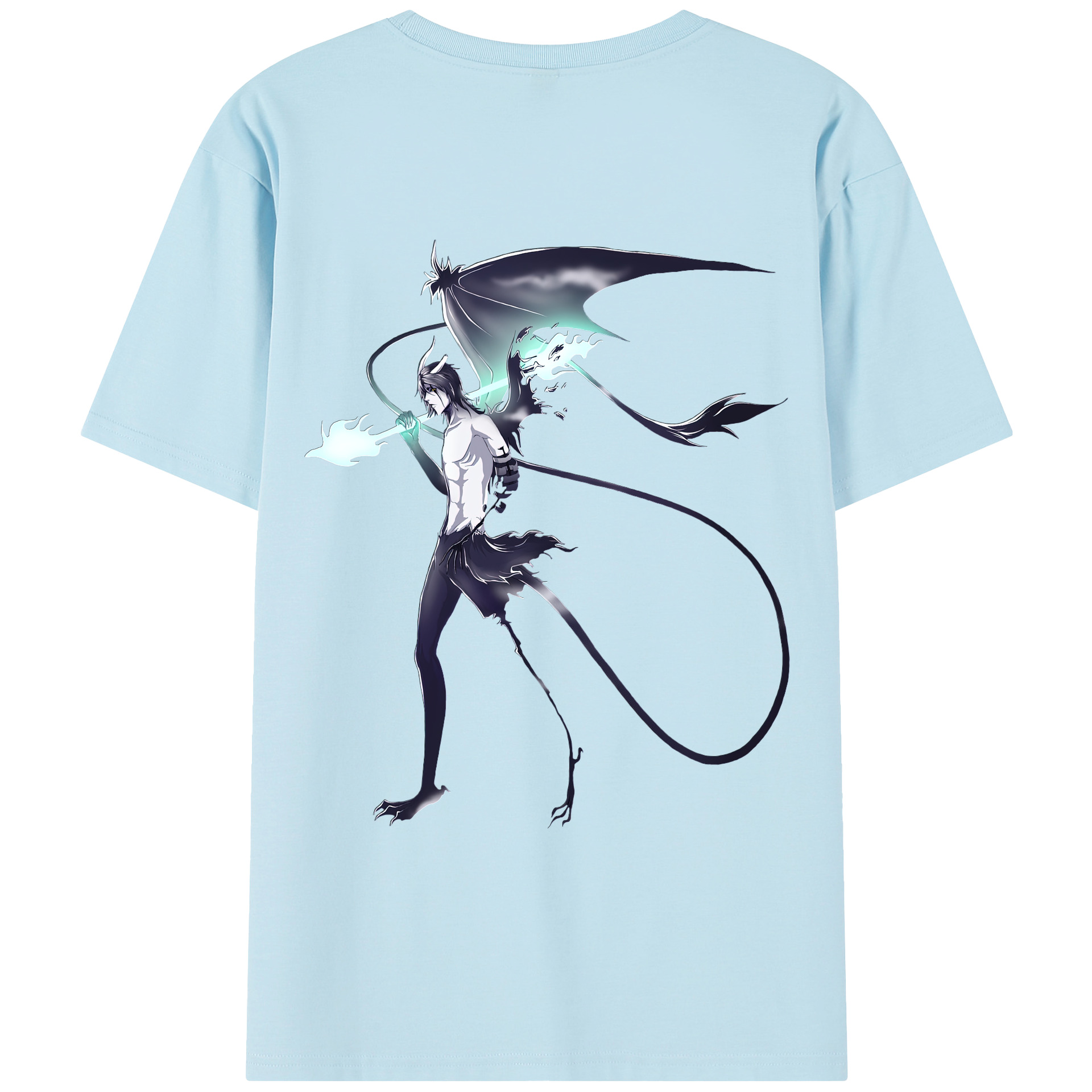 （画像用） ブリーチ ウルキオラ·シファー BLEACH Ulquiorra cifer 綿100％半袖Tシャツ（背面プリント）